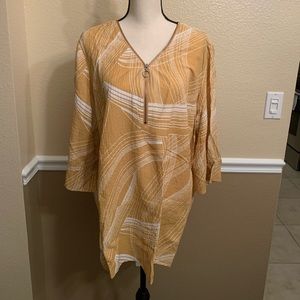 JM Collection Half Zip Top Size 3X